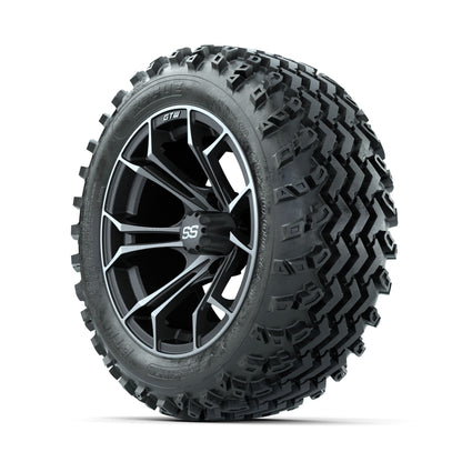 GTW Spyder Machined/Grey 14 in Wheels with 23x10.00-14 Rogue All Terrain Tires - Full Set