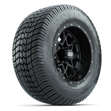 GTW® Vortex 2 Matte Black/Machined 12 in Wheels with 255/50-12 Excel Classic Street Tires – Full Set