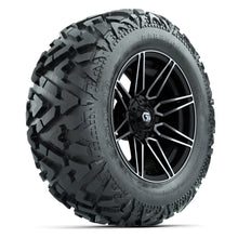 GTW Stealth Black/Machined 14 in Wheels with 25x10-14 Barrage Mud Tires – Full Set