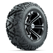 GTW Specter Black/Machined 14 in Wheels with 25x10-14 Barrage Mud Tires – Full Set