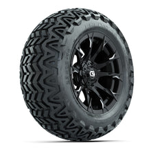GTW® Diablo Gloss Black/Machined 14 in Wheels with 23x10-14 Predator All-Terrain Tires – Full Set