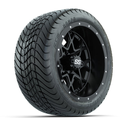 Set of (4) 12 in GTW Vortex Wheels with 215/35-12 GTW Mamba Street Tires