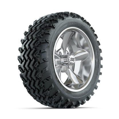 GTW Godfather Chrome 14 in Wheels with 23x10.00-14 Rogue All Terrain Tires - Full Set