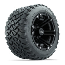 GTW® Specter Matte Black 12 in Wheels with 20X10-12 Nomad Steel Belt Radial All-Terrain Tires – Full Set