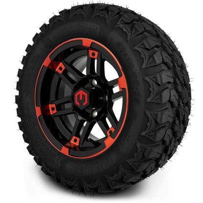 MODZ® 12" Aftershock Red and Black Wheels & Off-Road Tires Combo