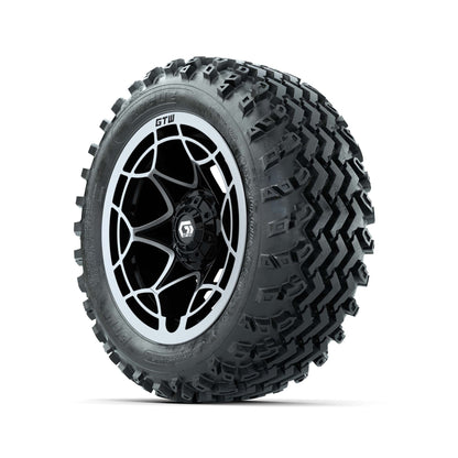 GTW® Nexus Black/Silver 14 in Wheels with 23X10.00-14 Rogue All-Terrain Tires – Full Set