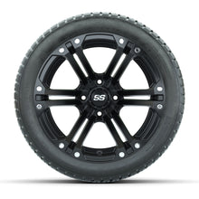 Set of (4) 14" GTW® Matte Black Specter Wheels On Lo-Pro Tires