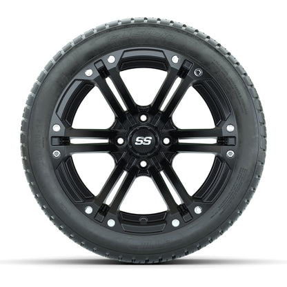 Set of (4) 14" GTW® Matte Black Specter Wheels On Lo-Pro Tires