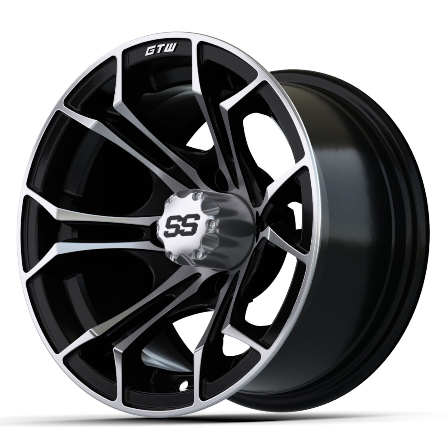 12'' GTW® Spyder Black with Machined Accents Wheel