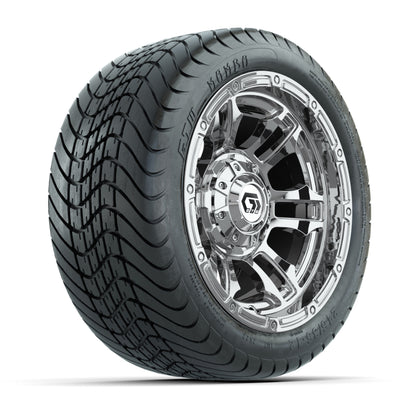 GTW® Shogun Chrome 12 in Wheels with 215/35-12 Mamba Street Tires – Full Set