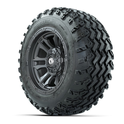 GTW® Shogun Gunmetal 12 in Wheels with 22x11.00-12 Rogue All-Terrain Tires - Full Set