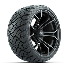 GTW® Spyder Matte Black/Bronze 14 in Wheels with 205/35-R14 Maverick Low-Profile All-Terrain Tires – Full Set