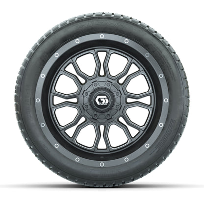 GTW® Volt Gunmetal 14 in Wheels with 205/30-R14 Fusion Street Tires – Full Set