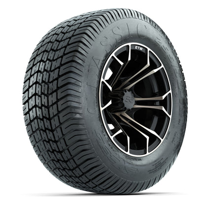 GTW® Spyder Matte Black/Bronze 12 in Wheels with 255/50-12 Excel Classic Street Tires – Full Set