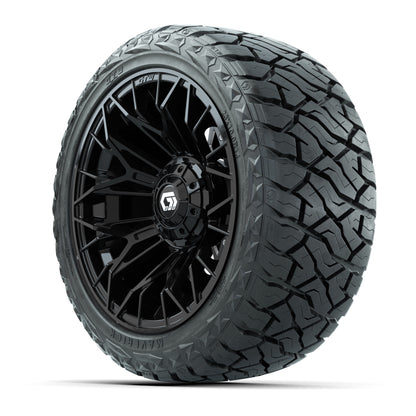 GTW Stellar Matte Black 14 in Wheels with 23x10.00-R14 Maverick All-Terrain Tires – Full Set