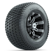 GTW Tempest Black/Machined 10 in Wheels with 20x10-10 S-Pattern Terra Pro Street Tires – Full Set