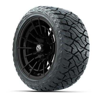 GTW Boost Gloss Black 14 in Wheels with 23x10.00-R14 Maverick All-Terrain Tires – Full Set