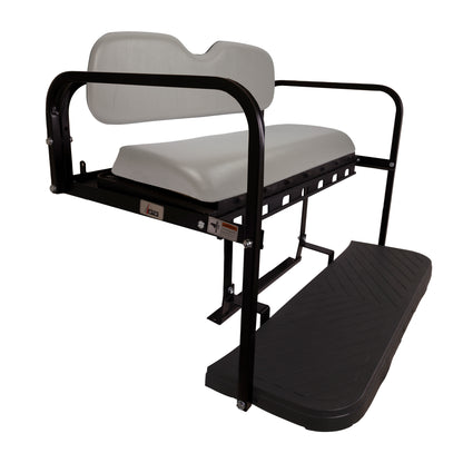 GTW MACH3 Rear Flip Seat for Club Car Precedent, Tempo, & Onward - Gray (Years 2004-Up)