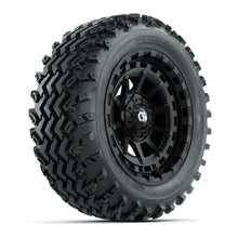 GTW® Barricade Black 14 in Wheels with 23X10-14 Rogue All-Terrain Tires – Full Set