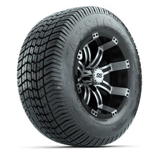 GTW® Tempest Black/Machined 12 in Wheels with 255/50-12 Excel Classic Street Tires – Full Set