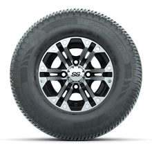 GTW Specter Black and Machined 10 in Wheels with 20in Fusion Street Tires - Set of 4
