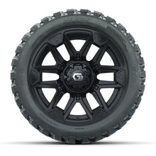 GTW® Graffiti Gloss Black 14 in Wheels with 23X10-R14 Nomad Steel Belt Radial All-Terrain Tires – Full Set