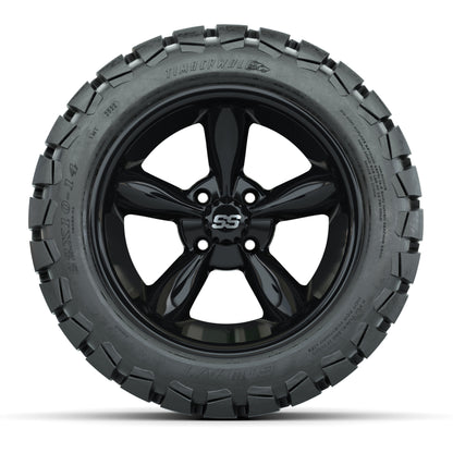 Set of (4) 14 in GTW Godfather Wheels with 22x10-14 GTW Timberwolf All-Terrain Tires