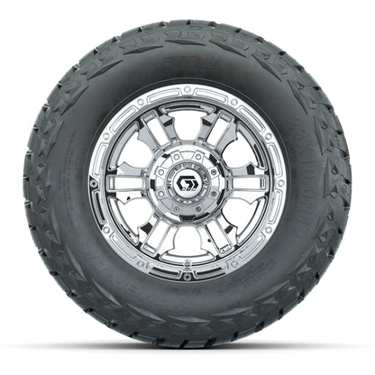 GTW Shogun Chrome 12 in Wheels with 23x10.00-R12 Maverick All-Terrain Tires – Full Set