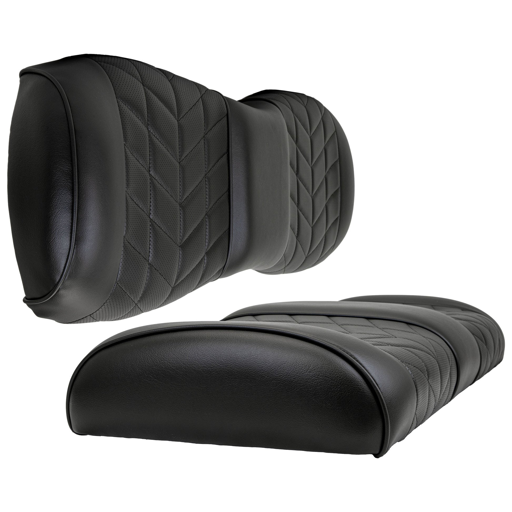 MadJax Aviator Black Rear Seat Cushions for ICON i40 Golf Carts