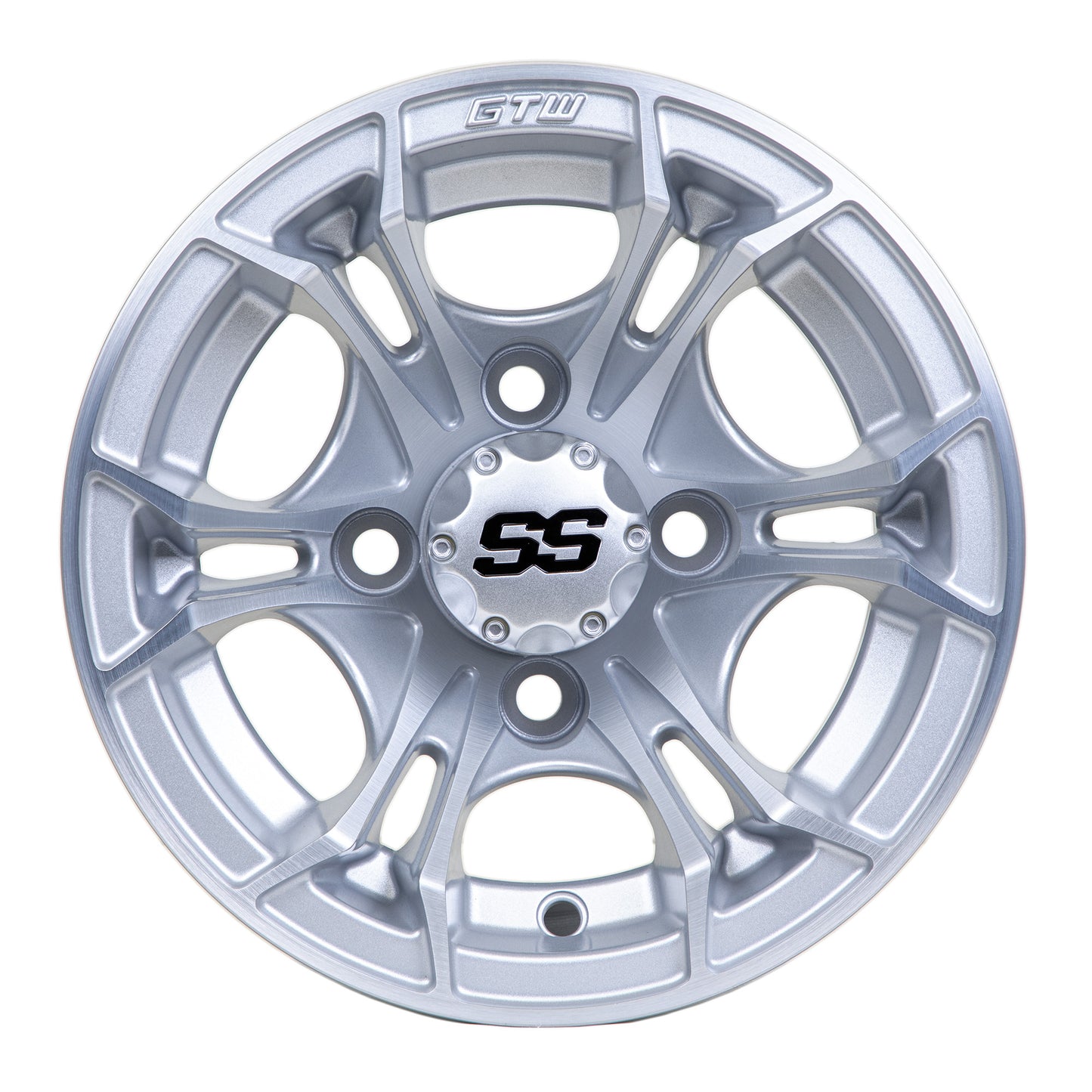 GTW Spyder Silver Brush 10 Inch Wheel
