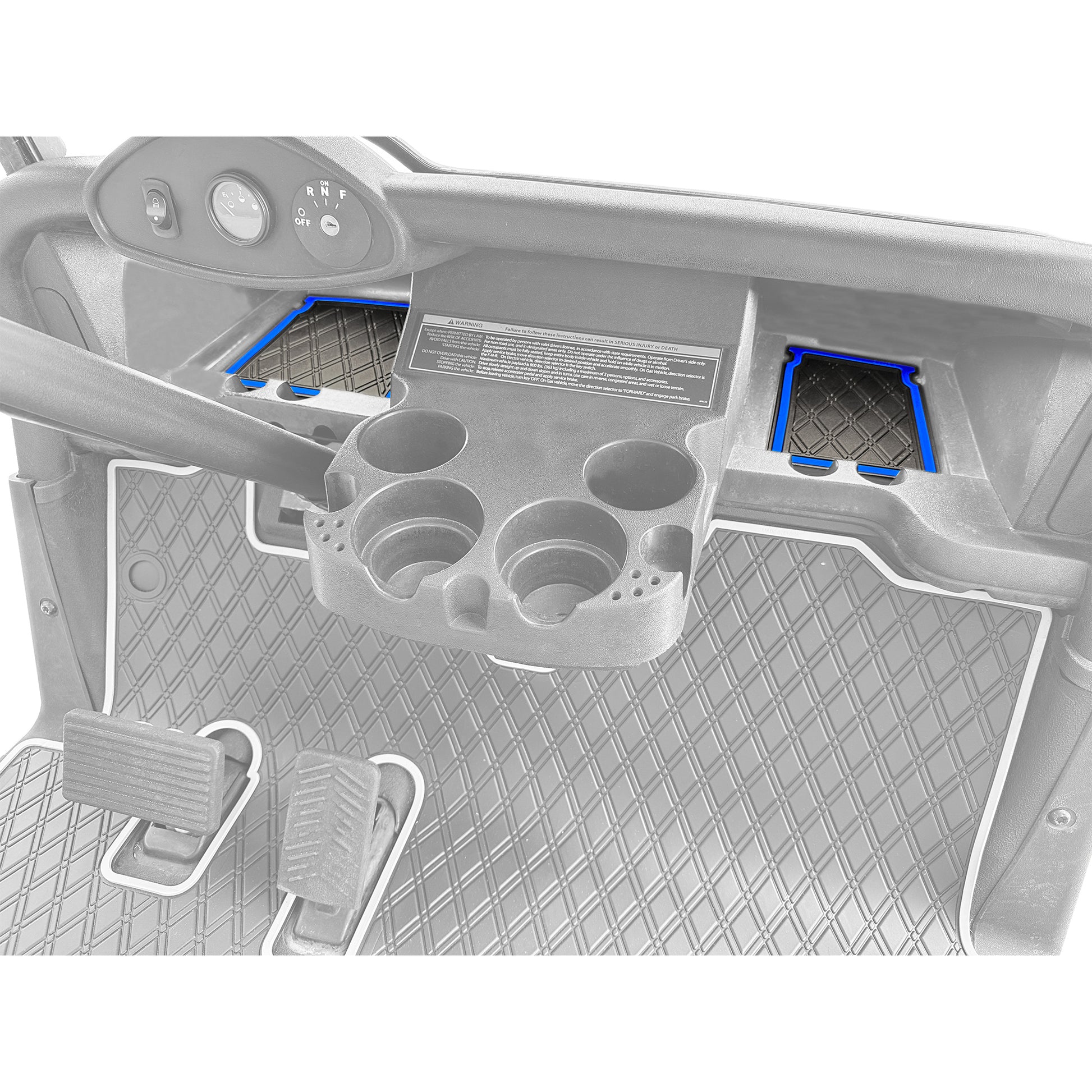 Xtreme Dash Mats for EZGO RXV 2008-2023 - Black/Blue