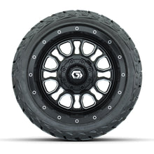 GTW Volt Black/Machined 12 in Wheels with 215/40-R12 Maverick Low-Profile All-Terrain Tires – Full Set