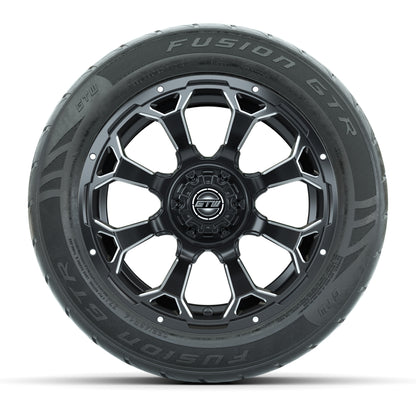Set of (4) 14 in GTW Raven Wheels with 255/45-R14 Fusion GTR Street Tires
