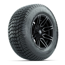 GTW® Stealth Black/Machined 12 in Wheels with 255/50-12 Excel Classic Street Tires – Full Set