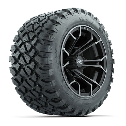 Set of (4) 12 in GTW Spyder Wheels with 22x11-R12 GTW Nomad All-Terrain Tires