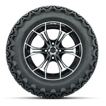 GTW Spyder Machined/Black 14 in Wheels with 23x10-14 GTW Predator All-Terrain Tires – Full Set