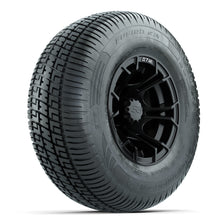 GTW Spyder Matte Black 10 in Wheels with 205/65-R10 Fusion SR Steel Belted Radial Tires - Full Set