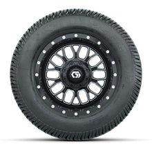 GTW® Helix Black/Machined 12 in Wheels with 255/50-12 Excel Classic Street Tires – Full Set