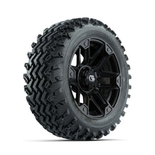 GTW® Graffiti Gloss Black 14 in Wheels with 23X10.00-14 Rogue All-Terrain Tires – Full Set