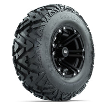 GTW® Specter Matte Black 12 in Wheels with 25X10-12 Barrage Mud Tires – Full Set