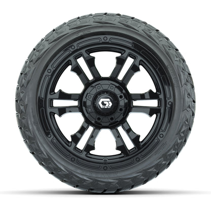 GTW Shogun Gloss Black 14 in Wheels with 23x10.00-R14 Maverick All-Terrain Tires – Full Set