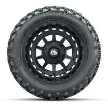 GTW® Barricade Black 14 in Wheels with 23X10-14 Rogue All-Terrain Tires – Full Set