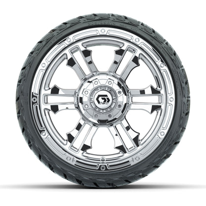 GTW Shogun Chrome 14 in Wheels with 205/35-R14 Maverick Low-Profile All-Terrain Tires – Full Set