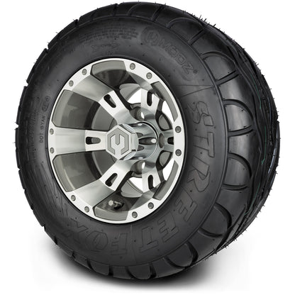 MODZ® 10" Ambush Gunmetal Wheels & Street Tires Combo