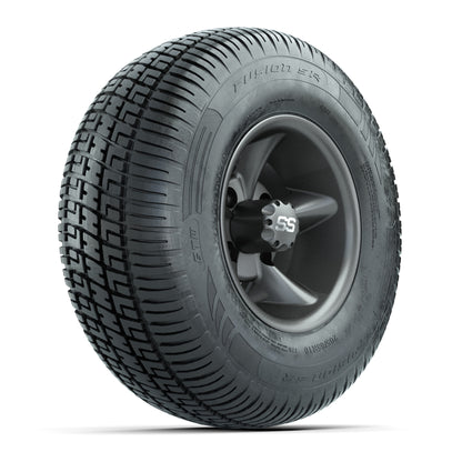 GTW Godfather Matte Gray 10 in Wheels with 205/65-R10 Fusion S/R Steel Belt Radial Street Tires – Full Set