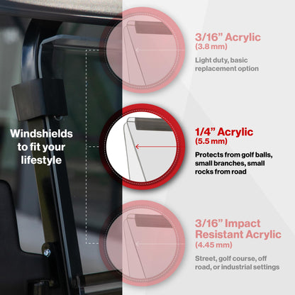 RedDot Evolution Classic & Forester Clear Vented Folding Windshield