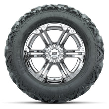 GTW Specter Chrome 14 in Wheels with 25x10-14 Barrage Mud Tires – Full Set