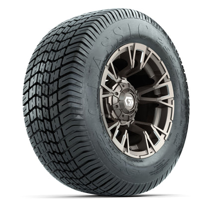 GTW® Vandal Bronze/Machined 12 in Wheels with 255/50-12 Excel Classic Street Tires – Full Set