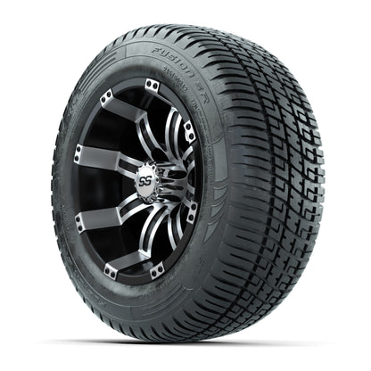 Set of (4) 12 in GTW Tempest Wheels with 215/50-R12 Fusion S/R Street Tires