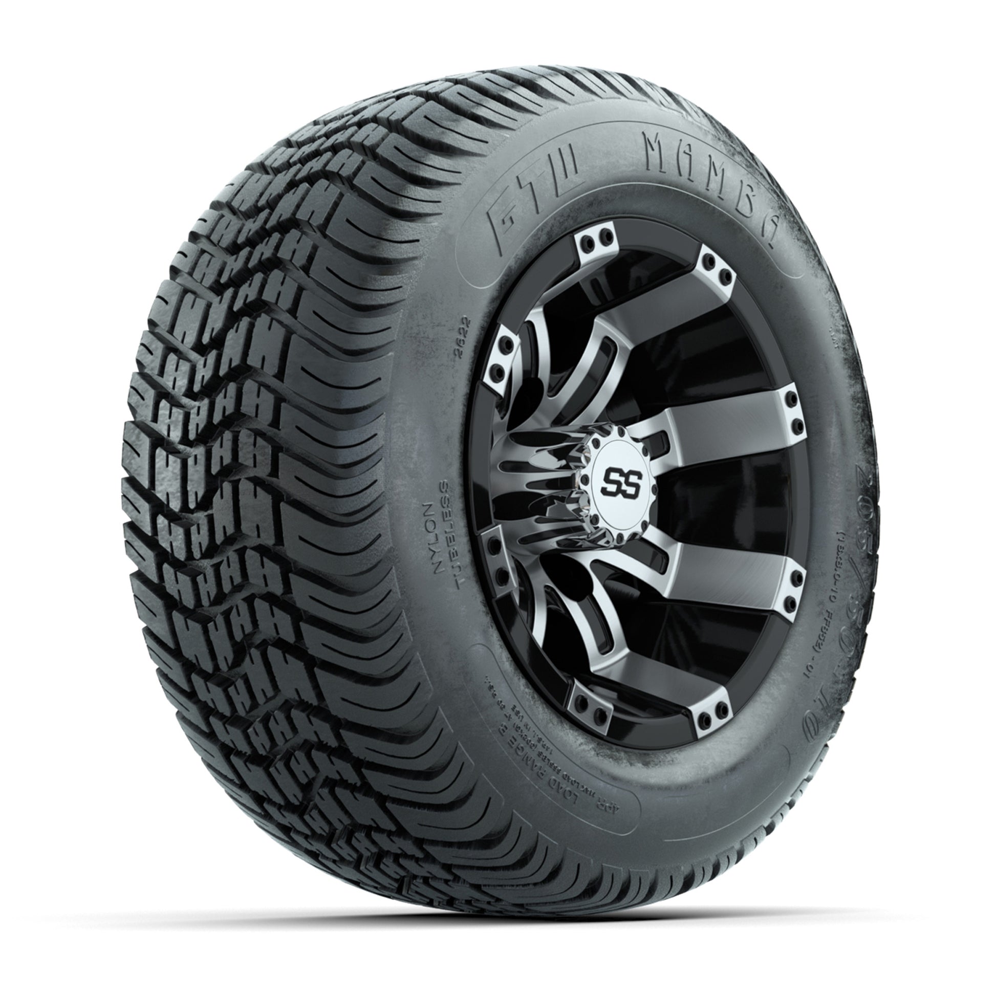 Set of (4) 10 in GTW Tempest Wheels with 205/50-10 Mamba Street Tires